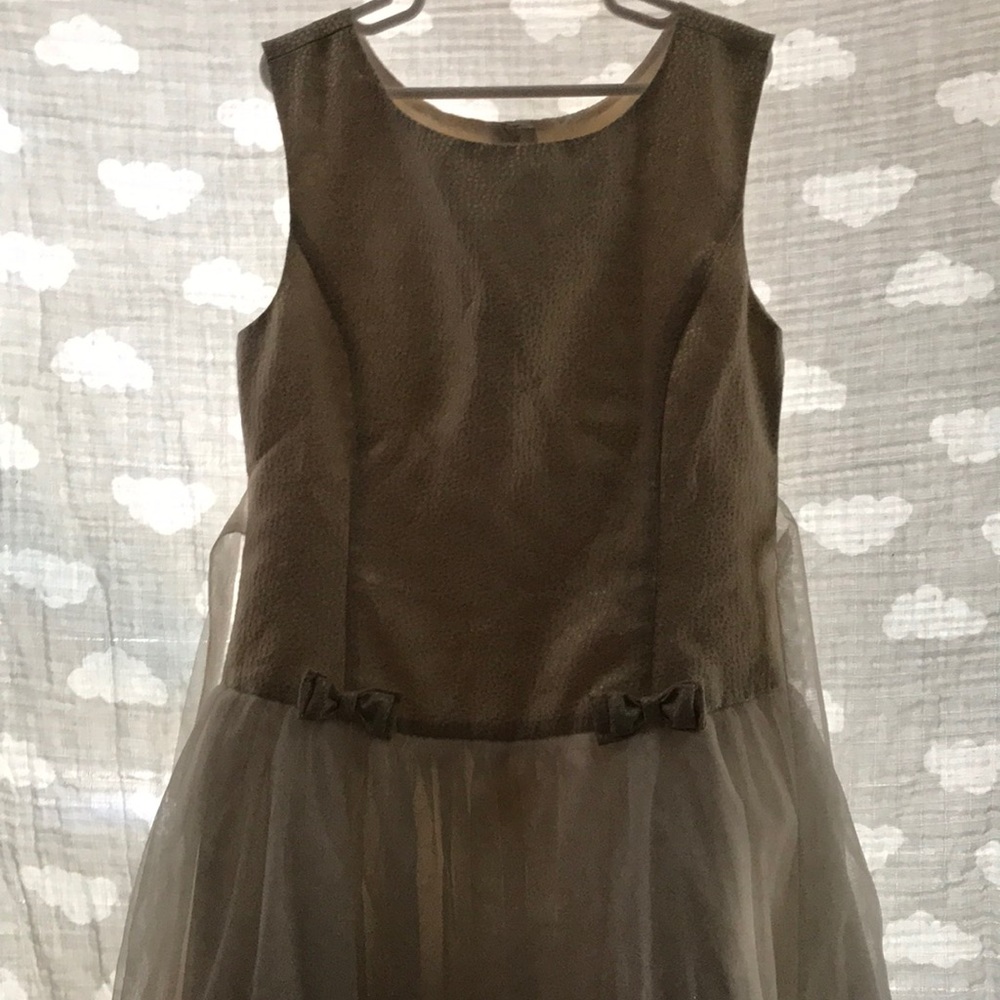 A beige dress